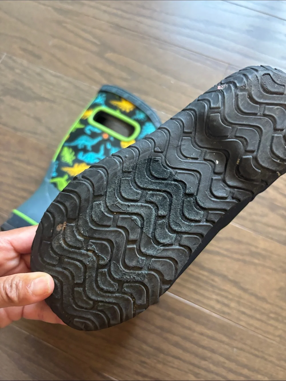 Bogs Kids Blue Dinosaur Rain Boots